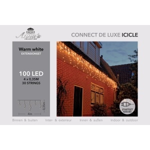 100 lamps LED ijspegelverlichting warm wit