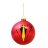 2 snollebollekes kerstballen: 'stropdas' en 'beuk de ballen'