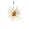 Art deco hanglamp goud 6-lichts - broom