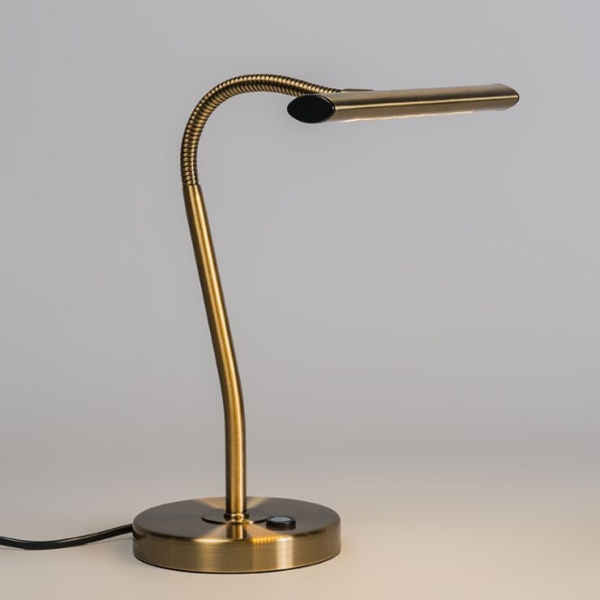 Art deco tafellamp brons incl. Led - tableau