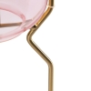 Art deco tafellamp messing roze glas - bliss
