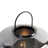 Art deco tafellamp zwart met smoke glas 30 cm - kevin