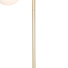 Art deco vloerlamp goud met mat glas 2-lichts - pallon