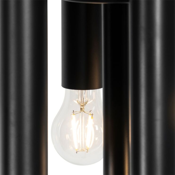 Art deco vloerlamp zwart 12-lichts - tubi