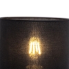Art deco wandlamp goud met katoenen zwarte kap - stacca