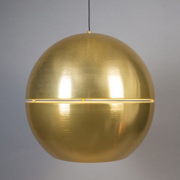 Art deco hanglamp goud 50 cm - slice