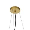 Art deco hanglamp goud met smoke glas 12-lichts - david