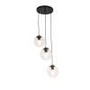 Art deco hanglamp zwart 3-lichts - pallon