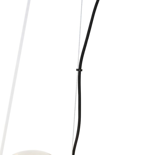 Art deco hanglamp zwart met amber glas 12-lichts - david
