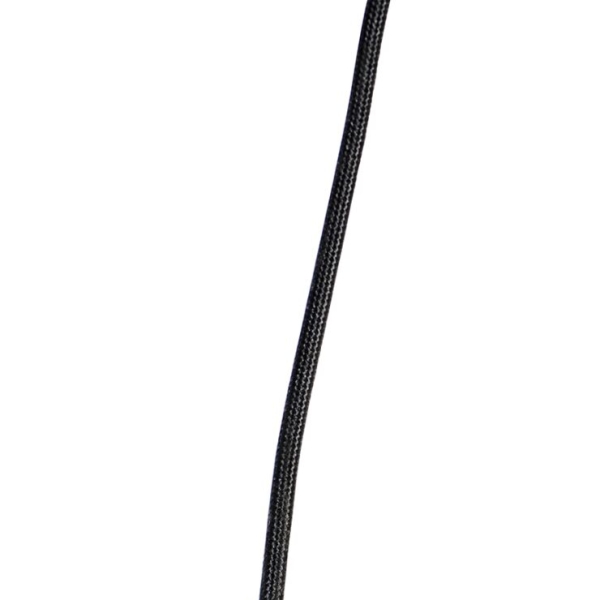 Art deco hanglamp zwart met smoke glas 30 cm - pallon