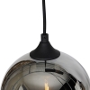 Art deco hanglamp zwart met smoke glas 8-lichts - hanne