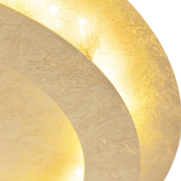 Art deco plafondlamp goud/messing 50 cm incl. Led - belle