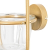 Art deco wandlamp goud met wit glas - isabella