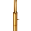 Booglamp brons met marmer en amber glas 3-lichts - nina