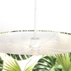Botanische hanglamp wit met leaf kap 50cm - combi 1