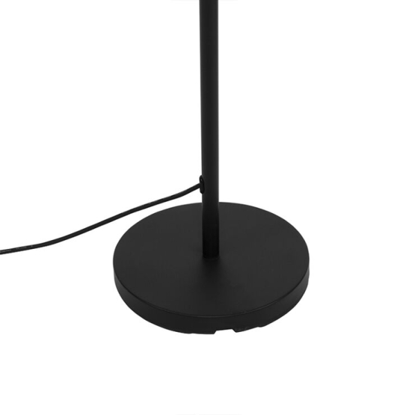 Buiten vloerlamp zwart met witte kap 35 cm ip65 - virginia