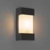 Buiten wandlamp donkergrijs ip54 licht-donker sensor - tide