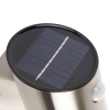 Buiten wandlamp grijs met bewegingssensor ip44 solar - salina