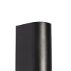 Moderne buiten wandlamp zwart kunststof ovaal 2-lichts - baleno