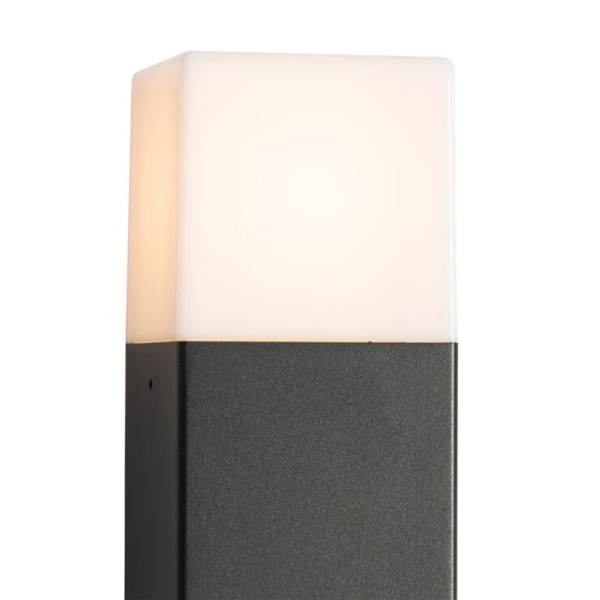 Buiten wandlamp zwart met opale kap 2-lichts ip44 - denmark