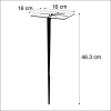 Buitenlamp 30 cm antraciet met grondpin en kabelmof - denmark