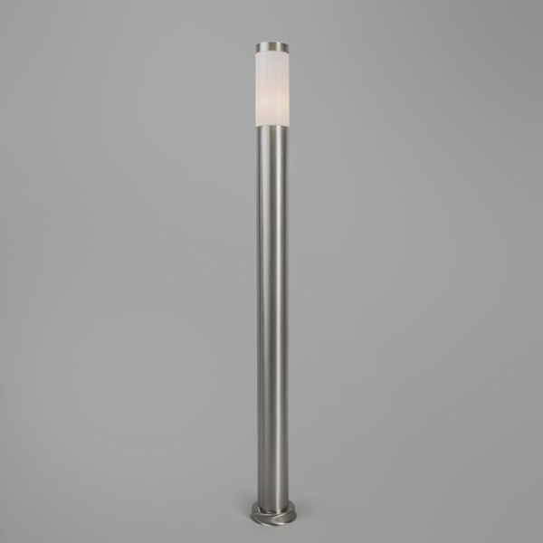 Buitenlamp paal staal 110 cm ip44 - rox met grondpin en kabelmof