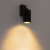 Buitenwandlamp zwart verstelbaar ip44 - solo