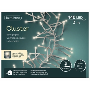 Clusterverlichting lumineo 448-lamps LED 'warm wit ' transparante snoer-1