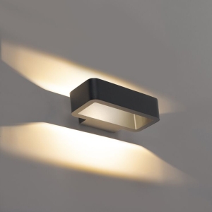 Design buitenwandlamp antraciet incl. LED - Vasso tres