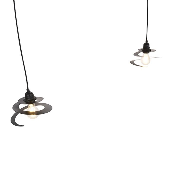 Design hanglamp 2-lichts met spiraal kap 20 cm - scroll