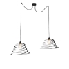 Design hanglamp 2-lichts met spiraal kap 50 cm - Scroll