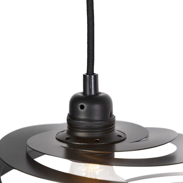 Design hanglamp 2-lichts met spiraal kap 50 cm - scroll