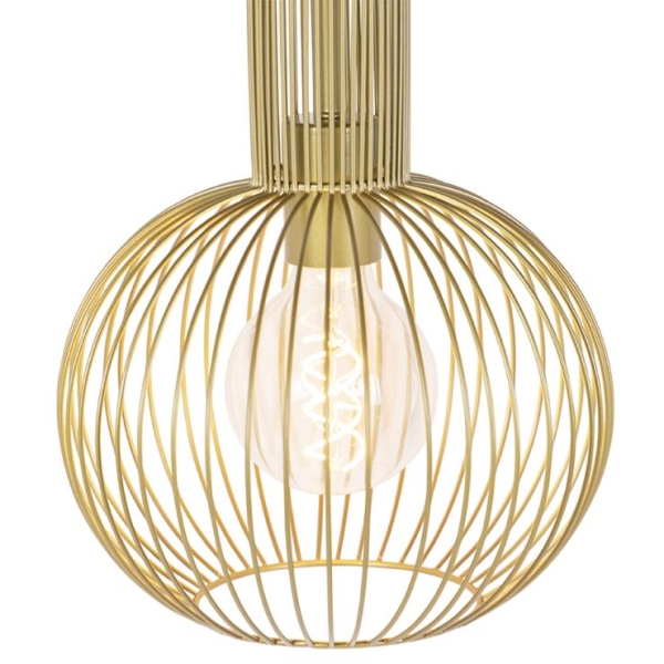 Design hanglamp goud - wire whisk