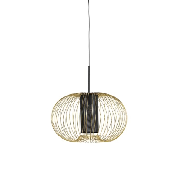 Design hanglamp goud met zwart 60 cm marnie 14