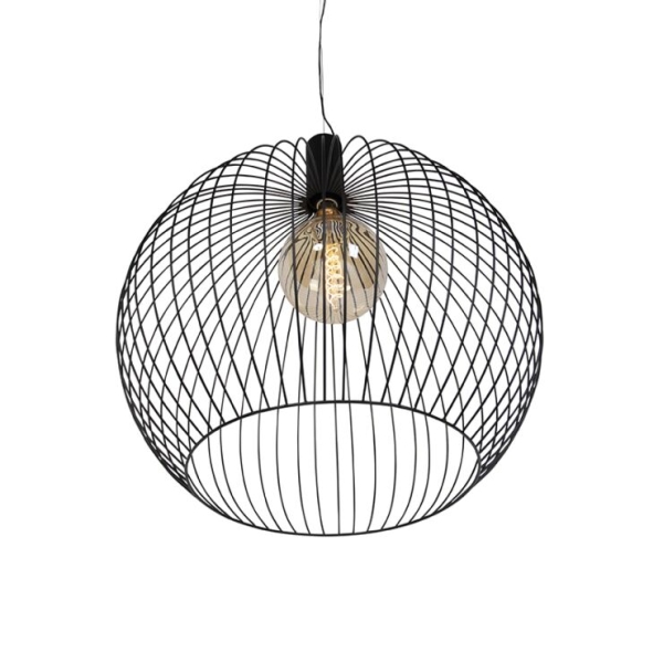 Design hanglamp rond zwart 70 cm - dos