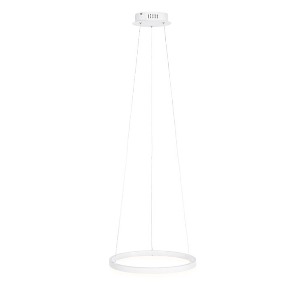 Design hanglamp wit 40 cm incl. Led 3-staps dimbaar - anello