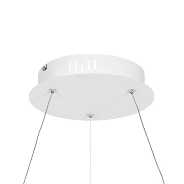 Design hanglamp wit 80 cm incl. Led 3-staps dimbaar - anello