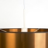 Design hanglamp wit met koper kap 50 cm - combi 1
