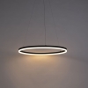 Design hanglamp zwart 80 cm incl. Led 3 staps dimbaar anello 14