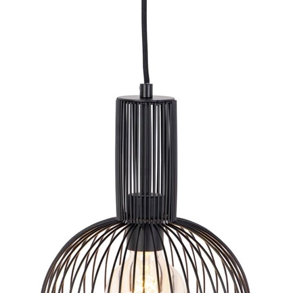 Design hanglamp zwart - wire whisk