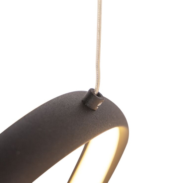 Design hanglamp zwart dimbaar incl. Led - rowana