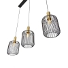 Design hanglamp zwart met goud 3-lichts - mayelle