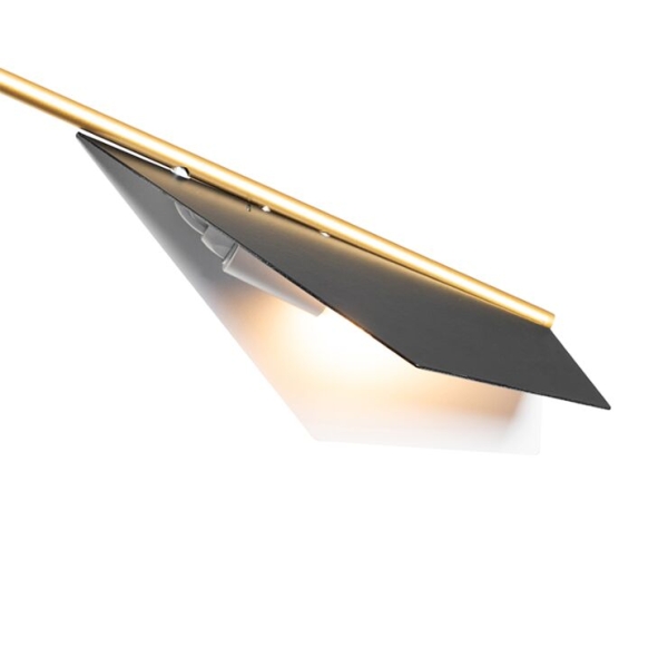 Design hanglamp zwart met goud 6-lichts - sinem