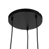 Design hanglamp zwart met smoke glas 3-lichts - dome