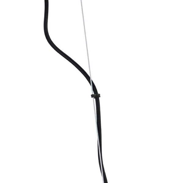Design hanglamp zwart met smoke glas 8-lichts - uvas