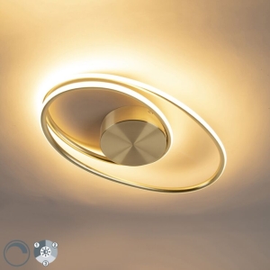 Design plafondlamp goud incl. LED 3 staps dimbaar - Rowan