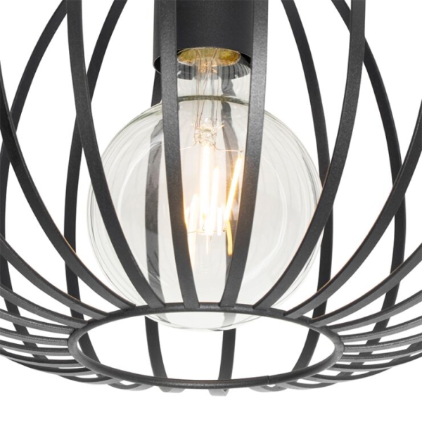 Design plafondlamp zwart 30 cm - johanna