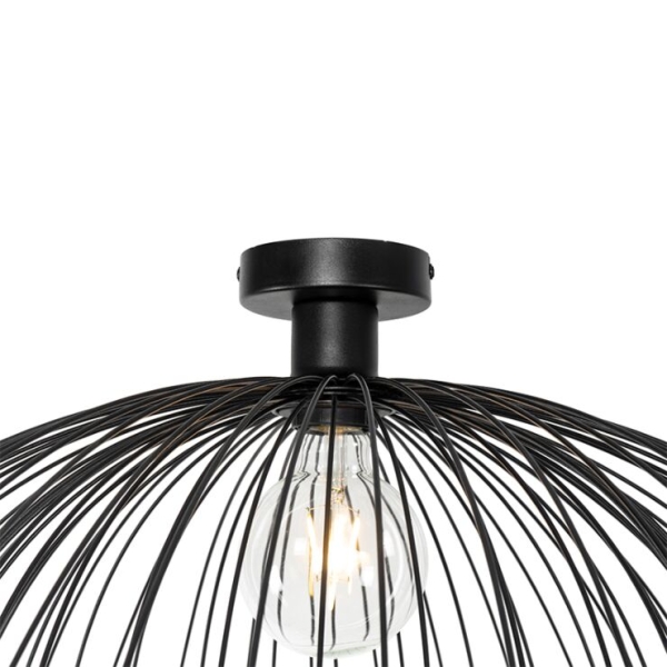 Design plafondlamp zwart 66 cm - pua