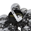 Design plafondlamp zwart met smoke glas 3-lichts - uvas