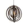 Design ronde hanglamp bruin hout - Arrange